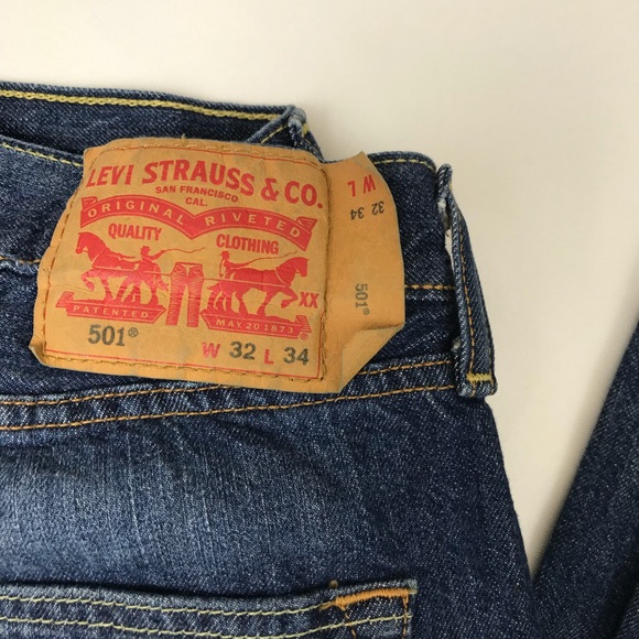 Levi’s Men’s 501 Jeans Straight Leg 32 x 34 DD - Picture 3 of 8